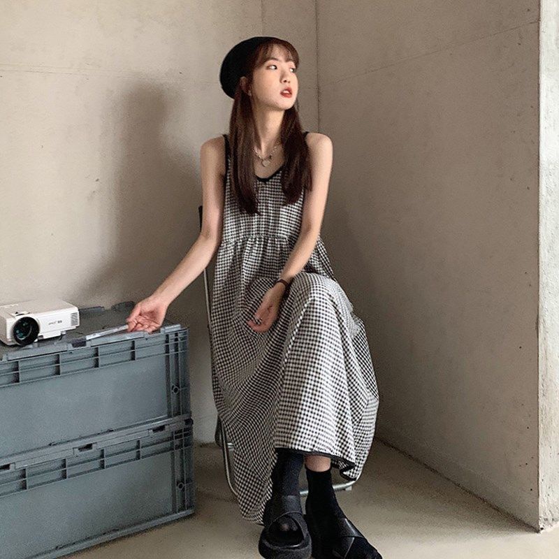 Váy Babydoll Cổ V Phong Cách Ulzzang