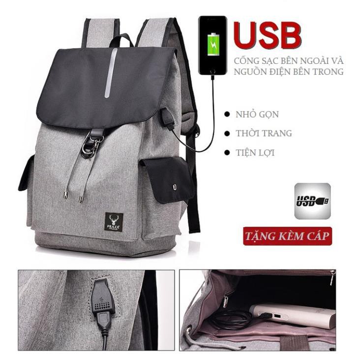 ⚡FREE_SHIP⚡ Combo Balo Nam Nữ Thời Trang Có Cổng Sạc USB & Túi Đeo Chéo Unisex PRAZA - BL181DC108 - 1