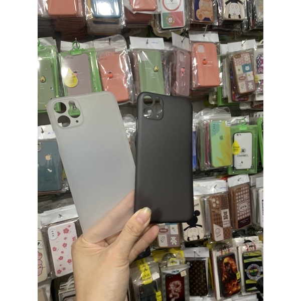 ốp nhựa mỏng nhám chống vân tay iphone 11, 11 pro, 11 pro max