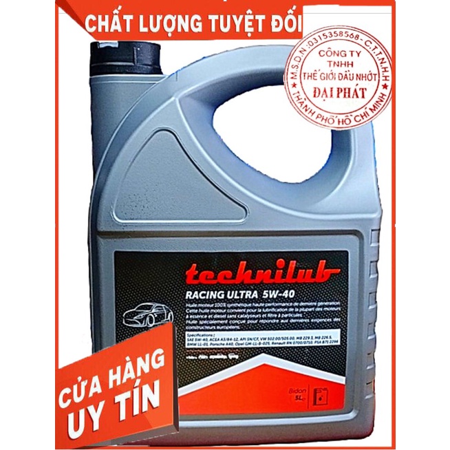 Dầu nhớt Technilub Racing Ultra 5W-40 5L