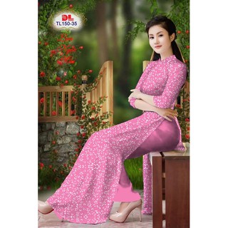 Vải áo dài in hình hoa nhí