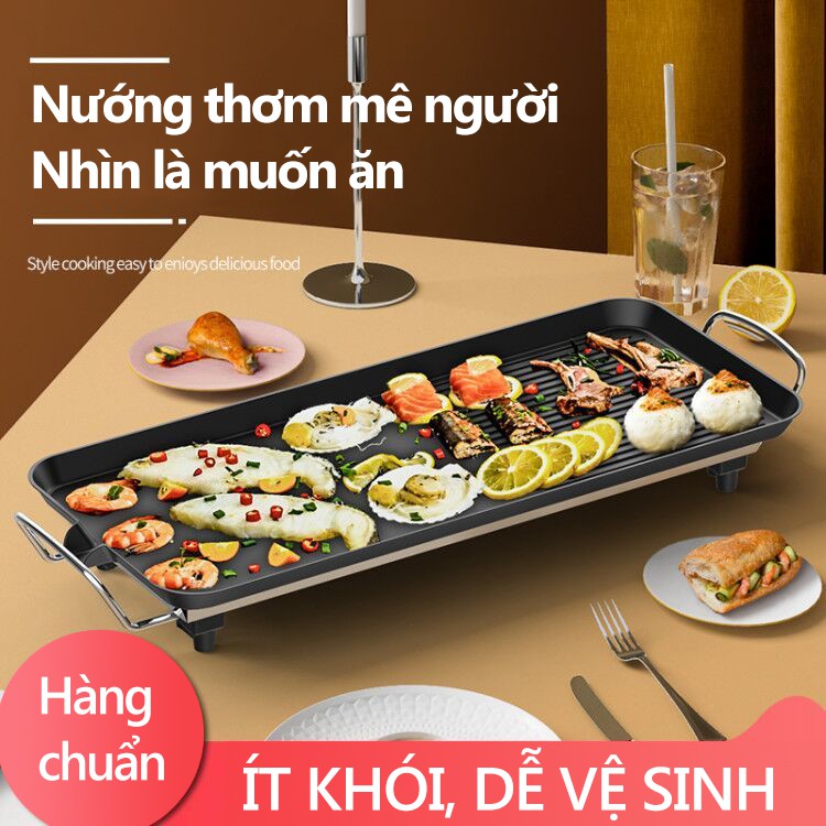 Bếp nướng điện không khói bếp nướng trong nhà Hàn Quốc bếp nướng đa năng bếp điện gia dụng lò nướng cỡ nhỏ chống dính hạ