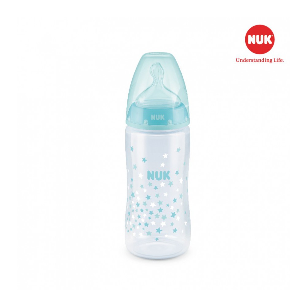 Bình sữa Nuk nhựa pp 150ml - 300ml, 100% hàng chính hãng.