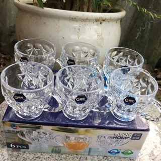 BỘ 6 CỐC THUỶ TINH PHA LÊ