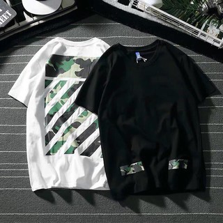 Áo thun rằn ri camo unisex nam nữ áo thun tay lỡ from rộng