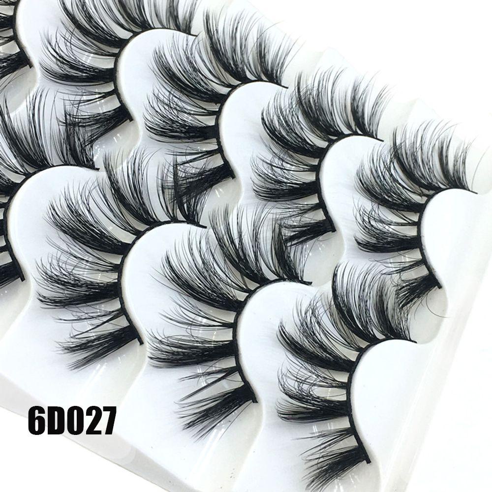 Bộ 5 Cặp Lông Mi Giả Nhiều Lớp 6D Bằng Lông Chồn Nhân Tạo SKONHED