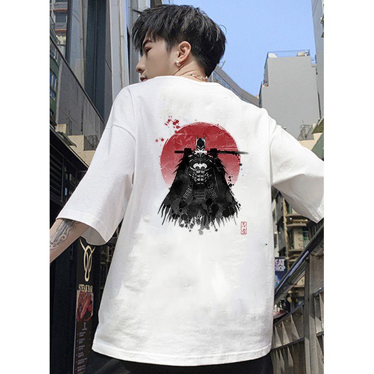 Áo thun nam tay lỡ samurai form rộng vải dày mịn 2020T2614