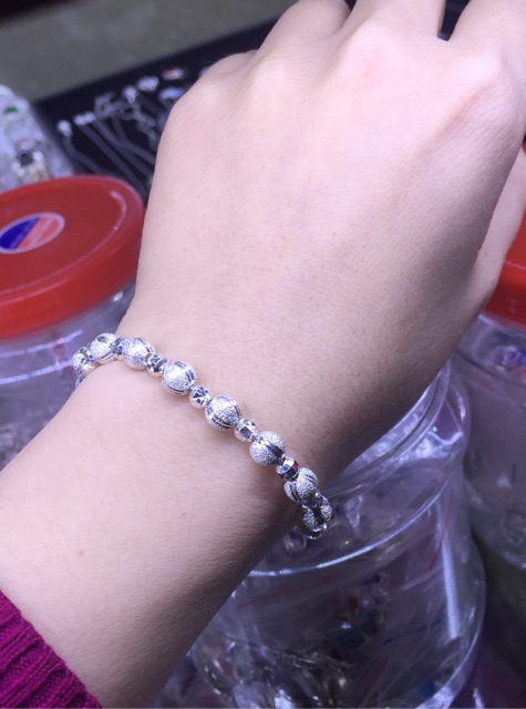 Lắc tay bạc nmj bi to 4-6ly