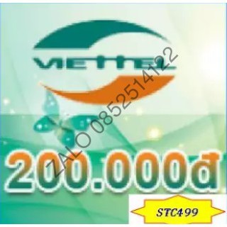 Mã thẻ viettel 200k - nạp trực tiếp vào thuê bao