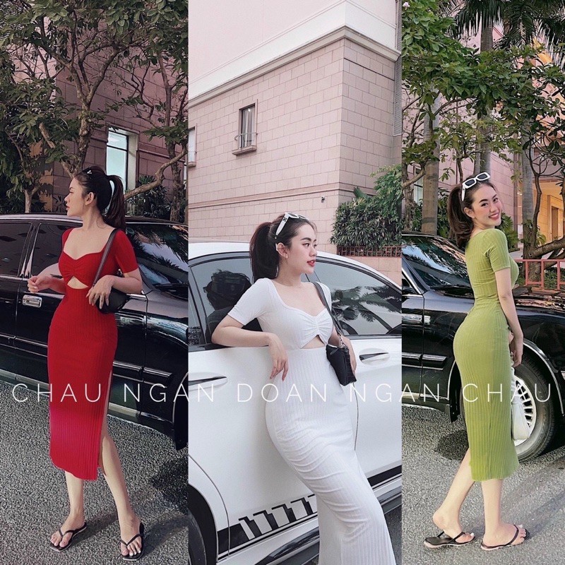 ĐẦM BODY XẺ ĐÙI KHOÉT EO HNAGF THIẾT KẾ