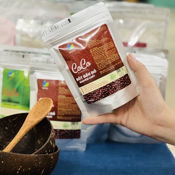 Bột đậu đỏ nguyên chất 100g rửa mặt trắng da, giảm mụn mờ thâm, dưỡng ẩm ,tẩy da chết ĐẬU ĐỎ đắp mặt nạ, tắm trắng