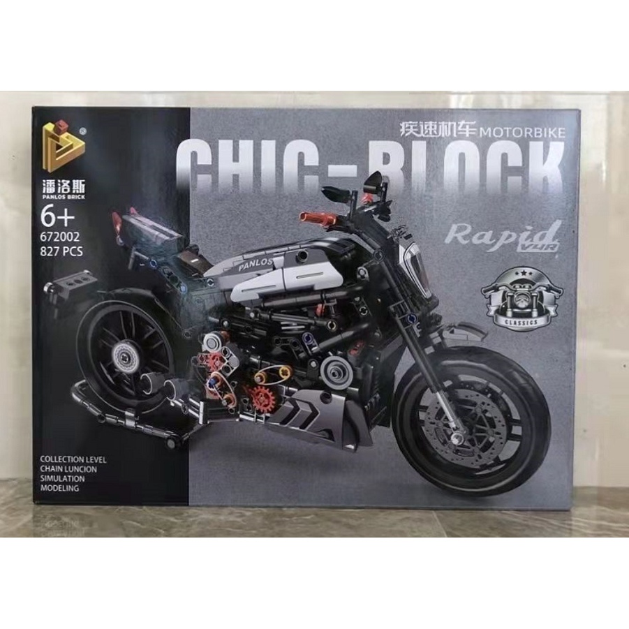 Đồ chơi Lắp ráp Mô hình xe máy Panlos 672002 Motorcycle Ducati Devil