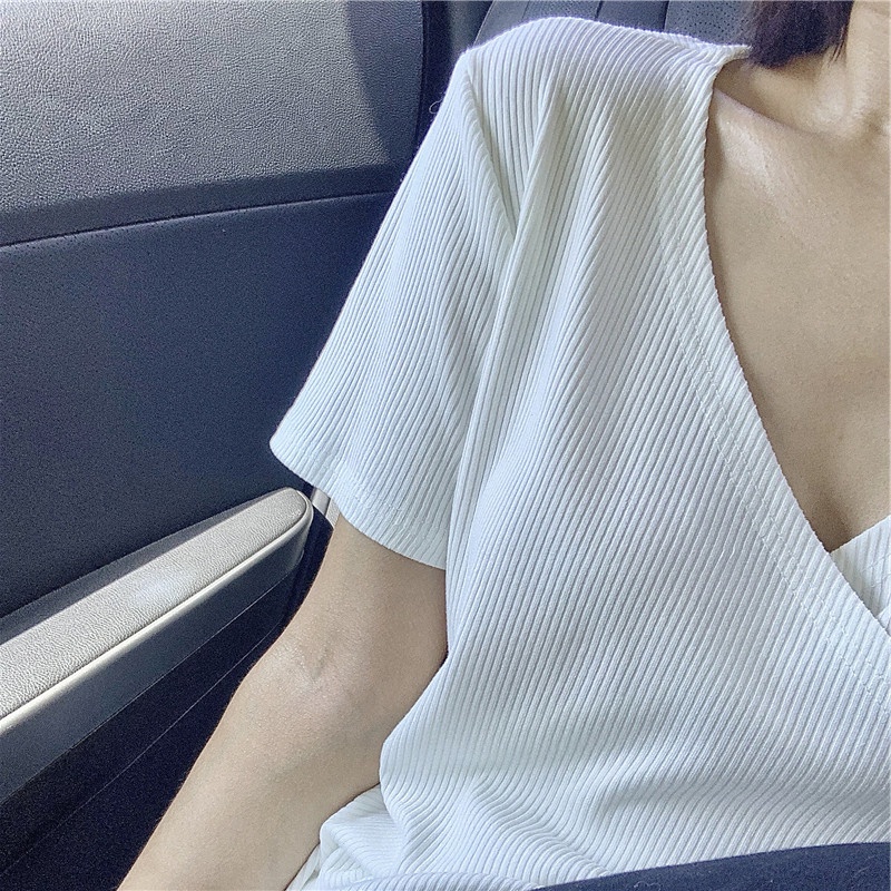 NRVP Áo thun tay ngắn phong cách Hàn Quốc mùa hè 2022 dành cho nữ