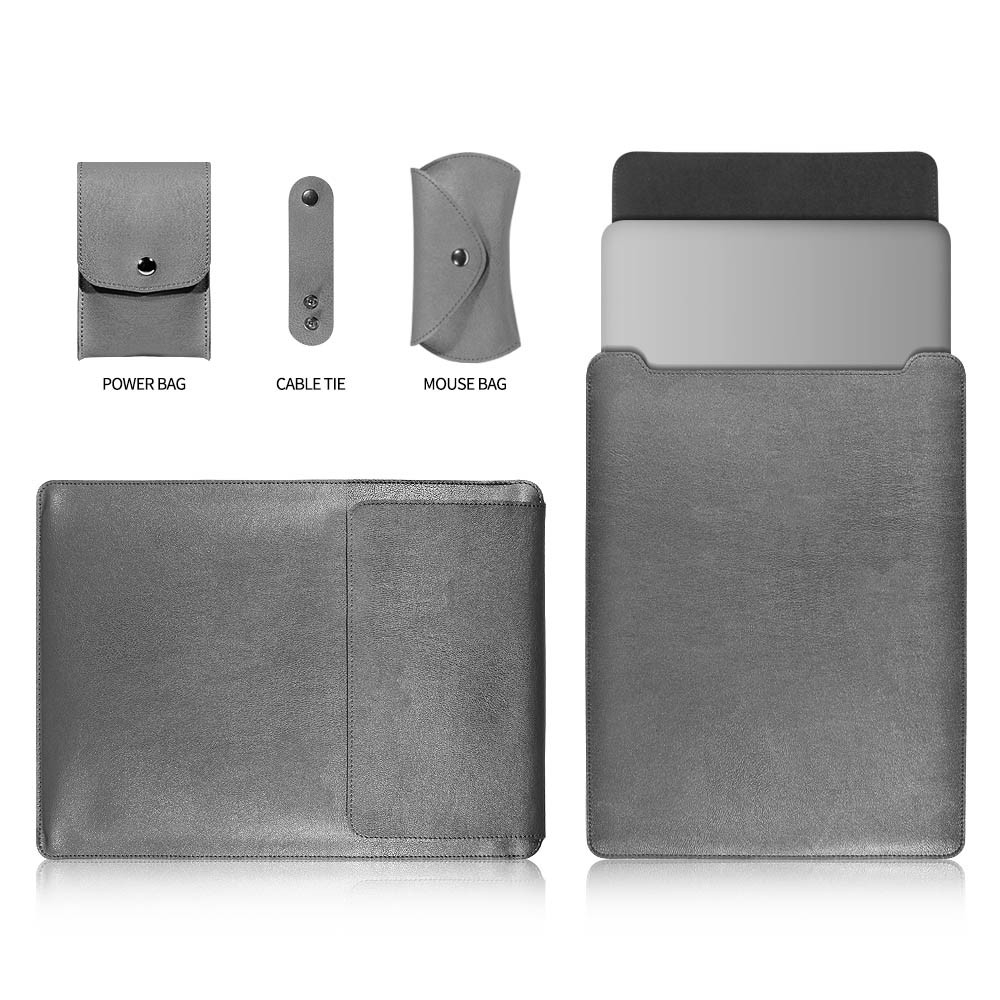 Set túi da PU đựng laptop Macbook Air 13 11 Pro 13 15 16 Retina 12 tiện dụng | BigBuy360 - bigbuy360.vn