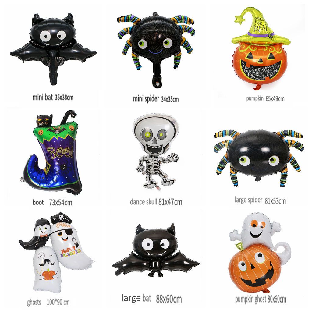 1 bong bóng bơm hơi hình con nhện dễ thương dùng trang trí tiệc Halloween