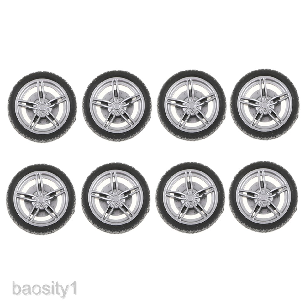 Set vành bánh xe 5 căm + lốp cao su 30mm cho xe đua RC