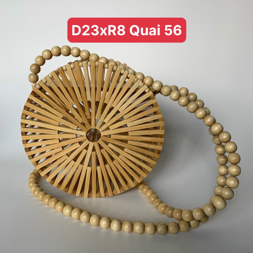 Túi đeo chéo bằng tre chụp ảnh decor A24