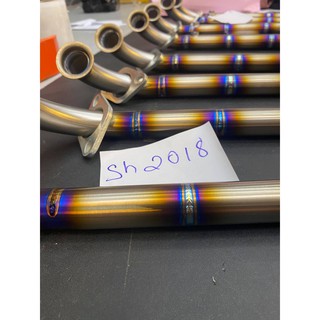 Cổ bô titan gắn trực tiếp cho bô zin SH VN150, Sh 150i 2020 , SH 2017, SH 2018 có sẵn khúc nối inox