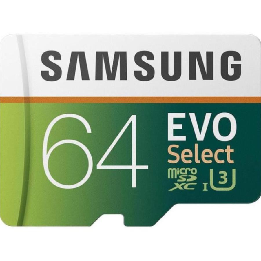 Thẻ nhớ Samsung Evo Select 64GB 100MB / s (U3) MicroSDXC kèm phụ kiện kết nối MB-ME64GA / AM