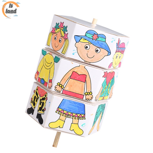 Set 2 Bộ Dụng Cụ Vẽ Tranh Tô Màu Nước Xoay Diy Dễ Thương Cho Trẻ Em
