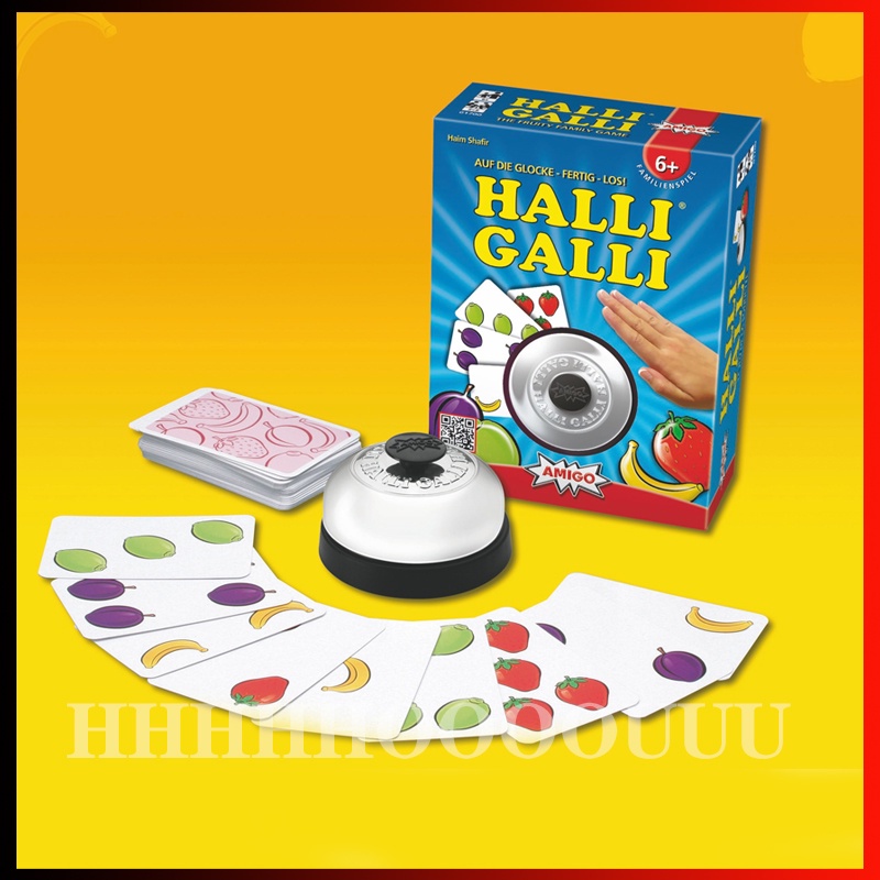 Trò Chơi Board Game AMIGO Halli Galli trên cái Chuông Hoàn Chỉnh Los! Bộ Thẻ Bài Đồ Chơi Vui Nhộn Cho Gia Đình