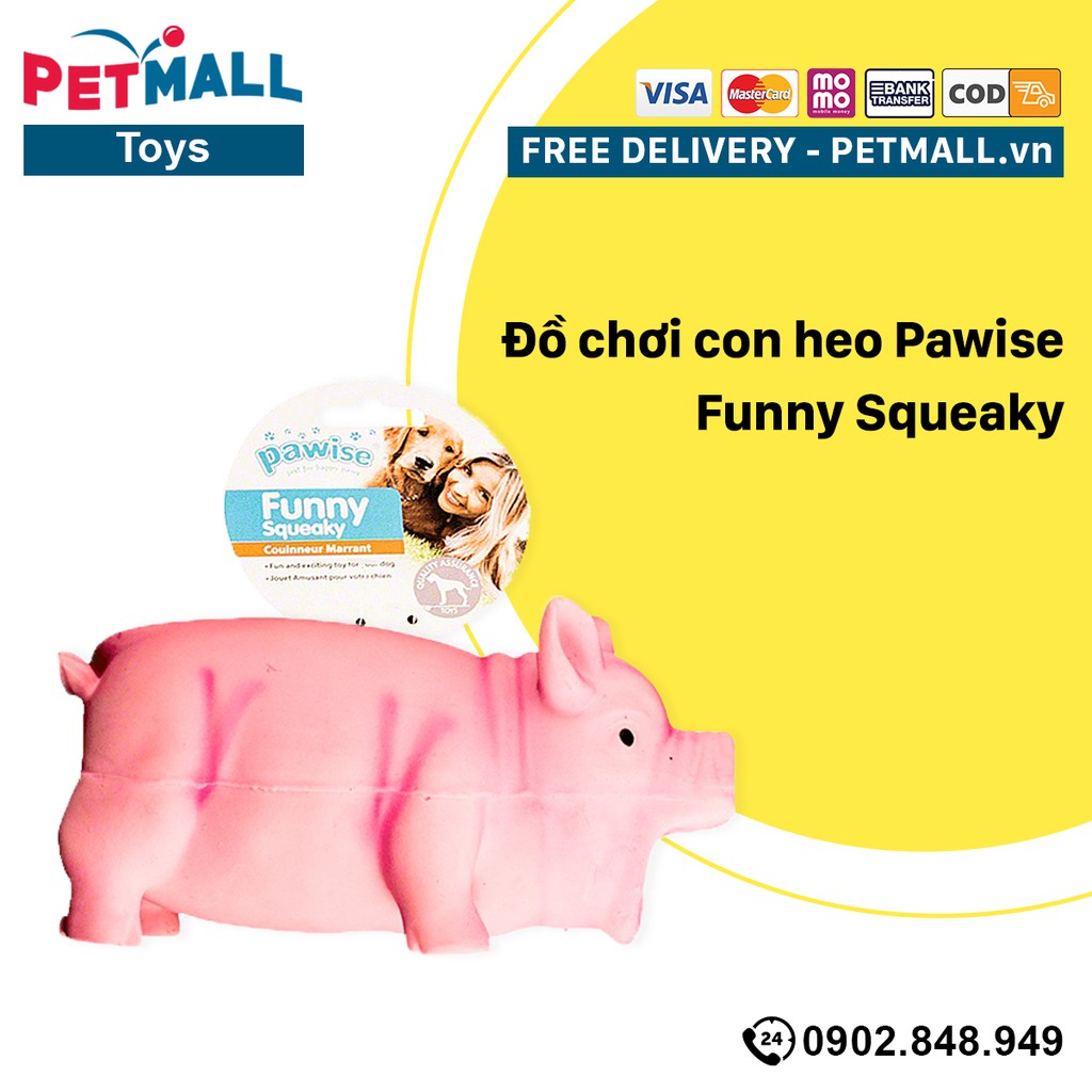 Đồ chơi con heo Pawise Funny Squeaky Petmall cho thú cưng