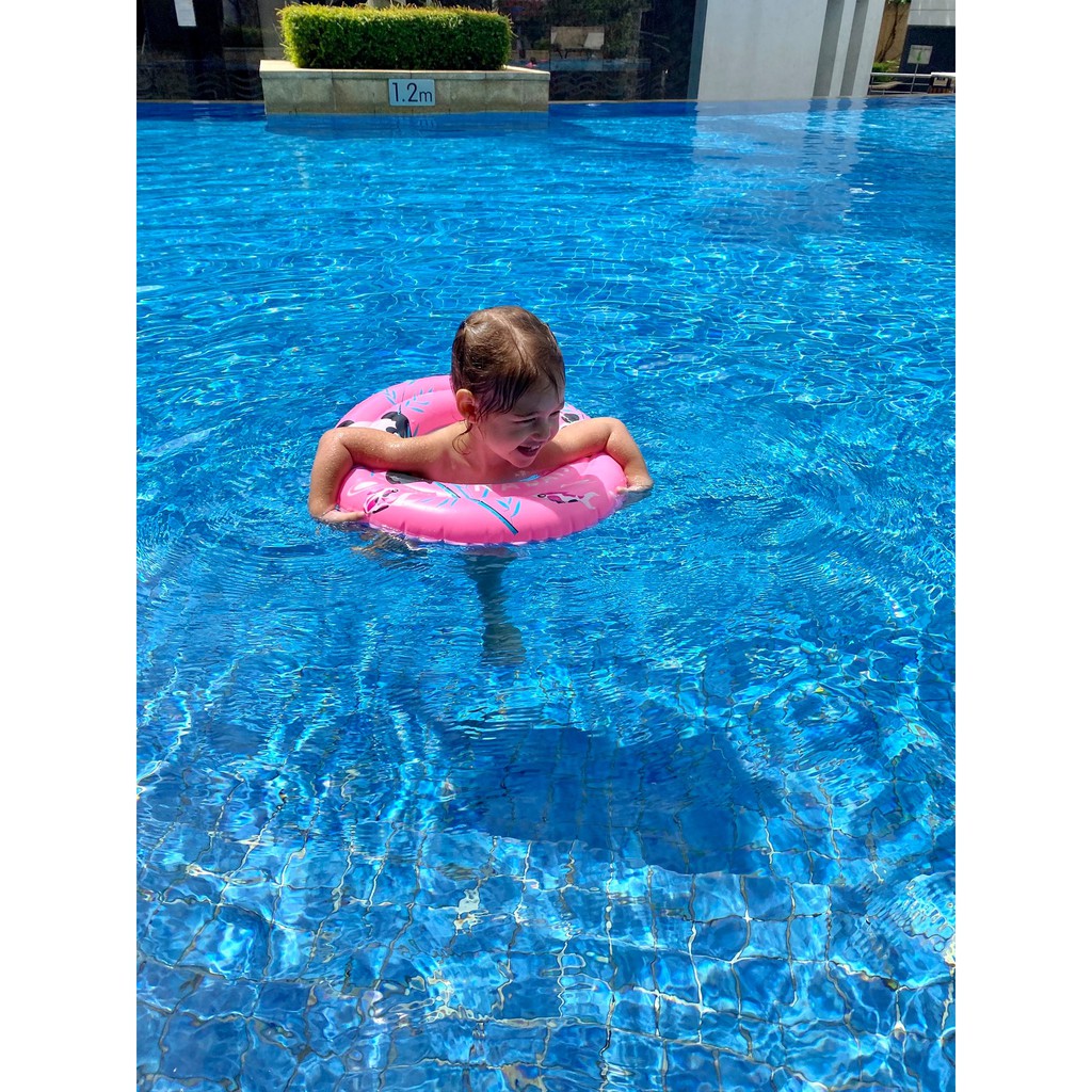 Phao bơi tròn cho bé từ 2-6Y (Hồng)/ Children's Inflatable Swim Ring For Age 2-6Y (Pink)