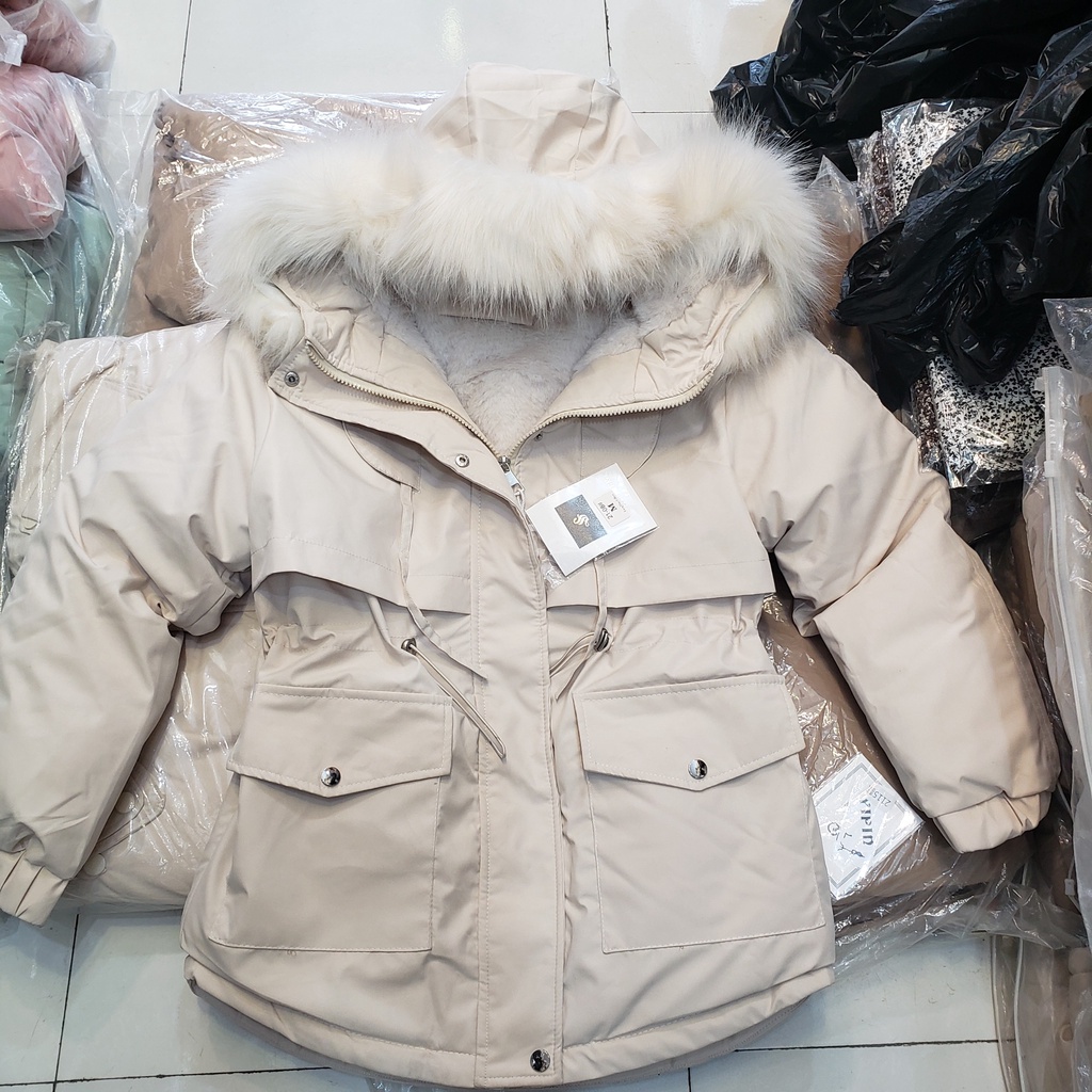 Áo Khoác Nữ Lót Lông Phong Cách Hàn Quốc, Áo Parka Nữ AnyShang Trẻ Trung Và Thời Thượng ANS2108