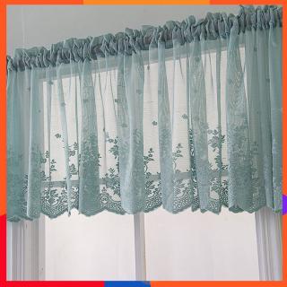 Rèm Cửa Phối Ren Thêu Họa Tiết Đơn Giản Trang Nhã