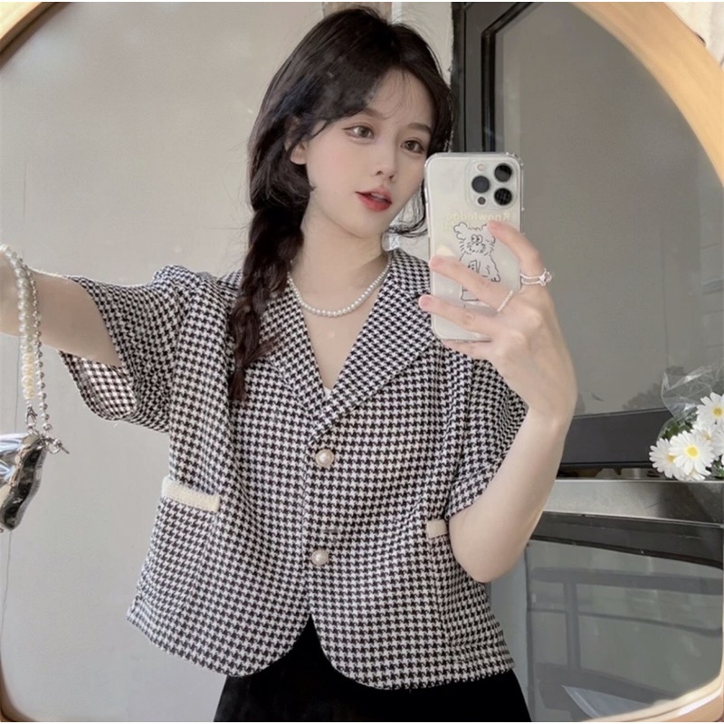 Áo vest tay lửng, blazer tay bồng ziczac phong cách hàn quốc hot