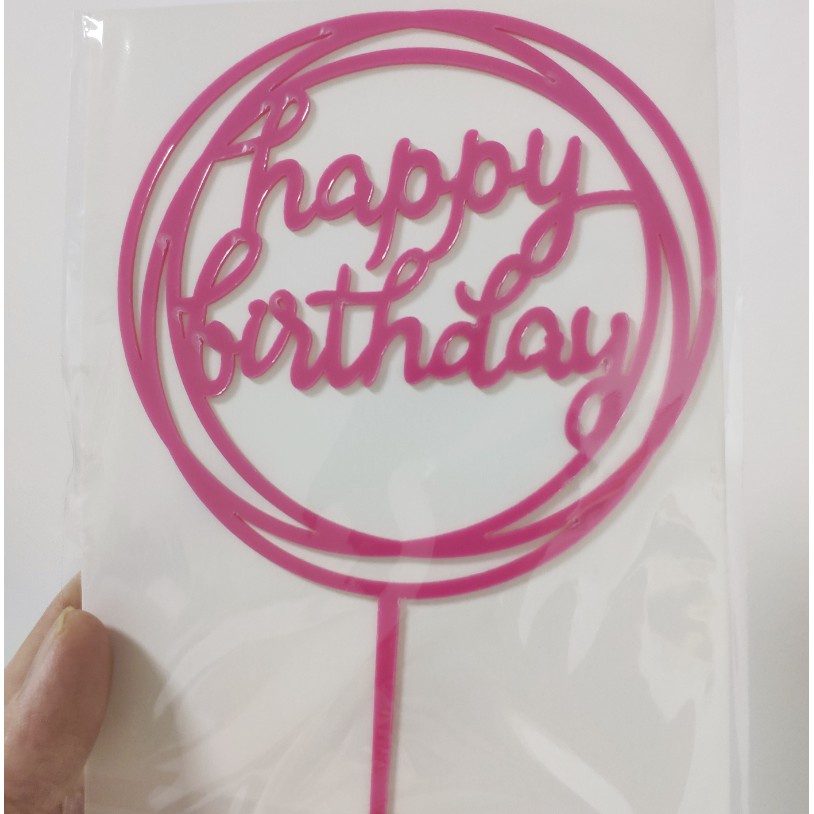 Thanh Cắm Trang Trí Bánh Kem In Chữ Happy Birthday Vui Nhộn Cho Tiệc Sinh Nhật