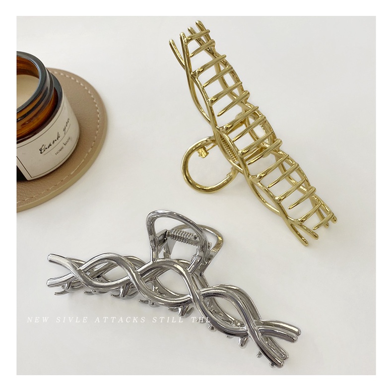 Kẹp tóc bằng kim loại nhám phong cách Hàn Quốc thiết kế thời trang cho nữ