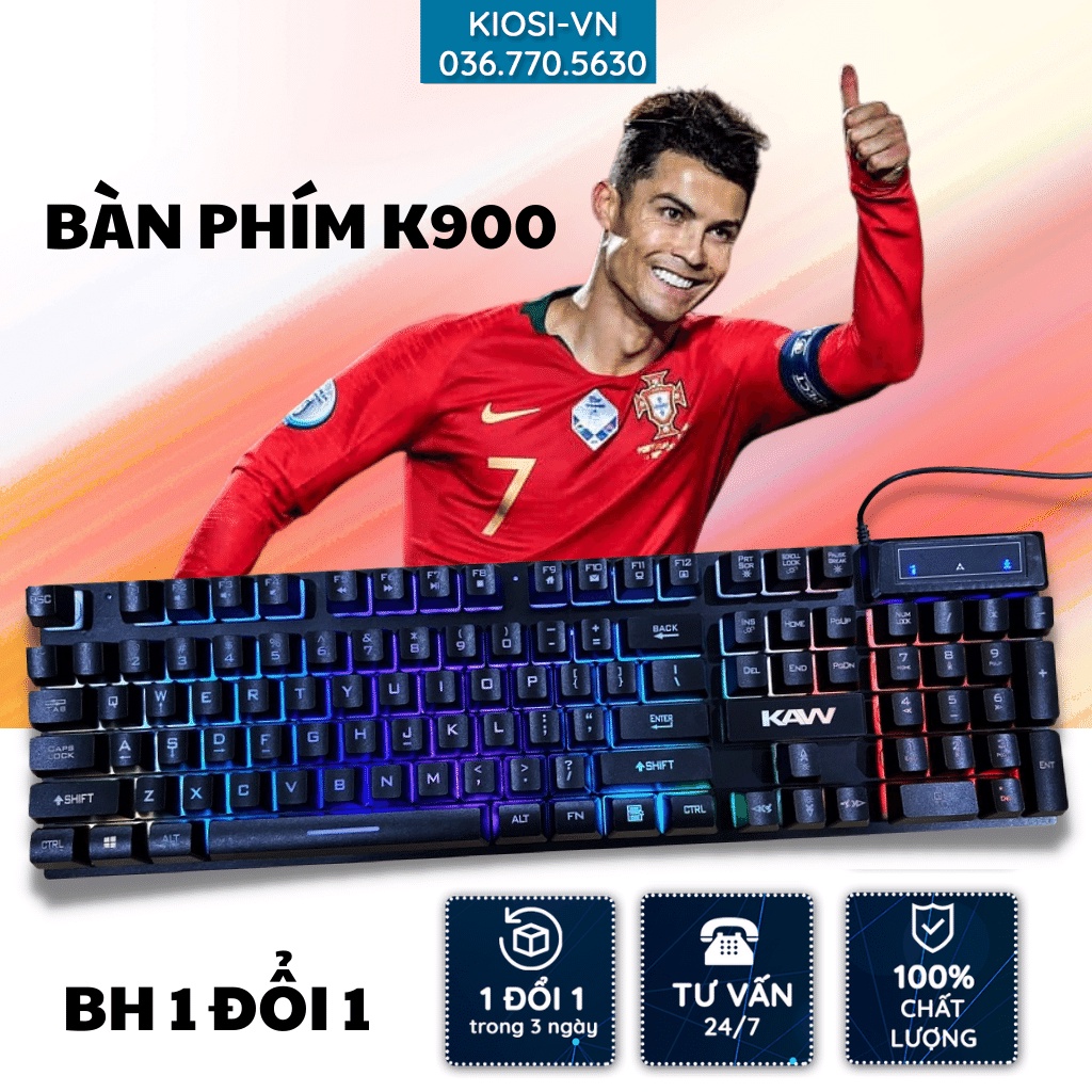 Bàn phím giả cơ, Bàn phím K600 led chuyên game rất nhạy và nẩy, công nghệ đèn LED độc đáo CỰC XỊN
