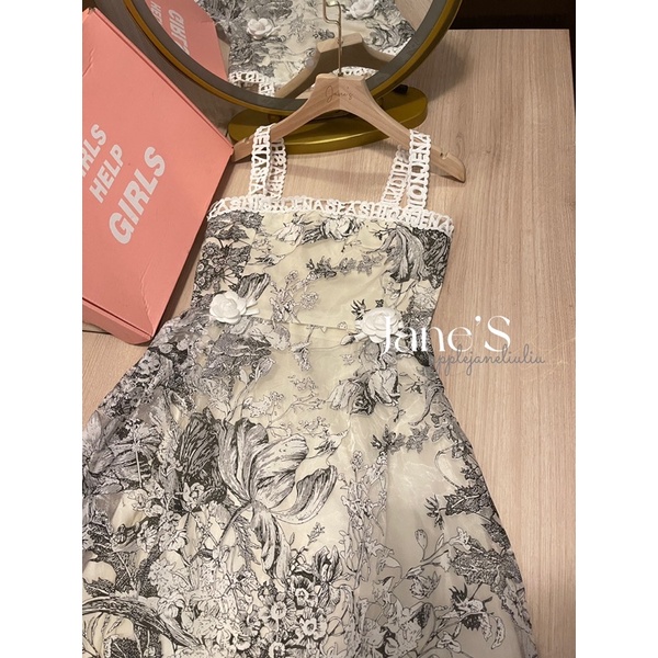 Jane Váy dự tiệc sang trọng jacquard họa tiết cổ điển Bắc Âu