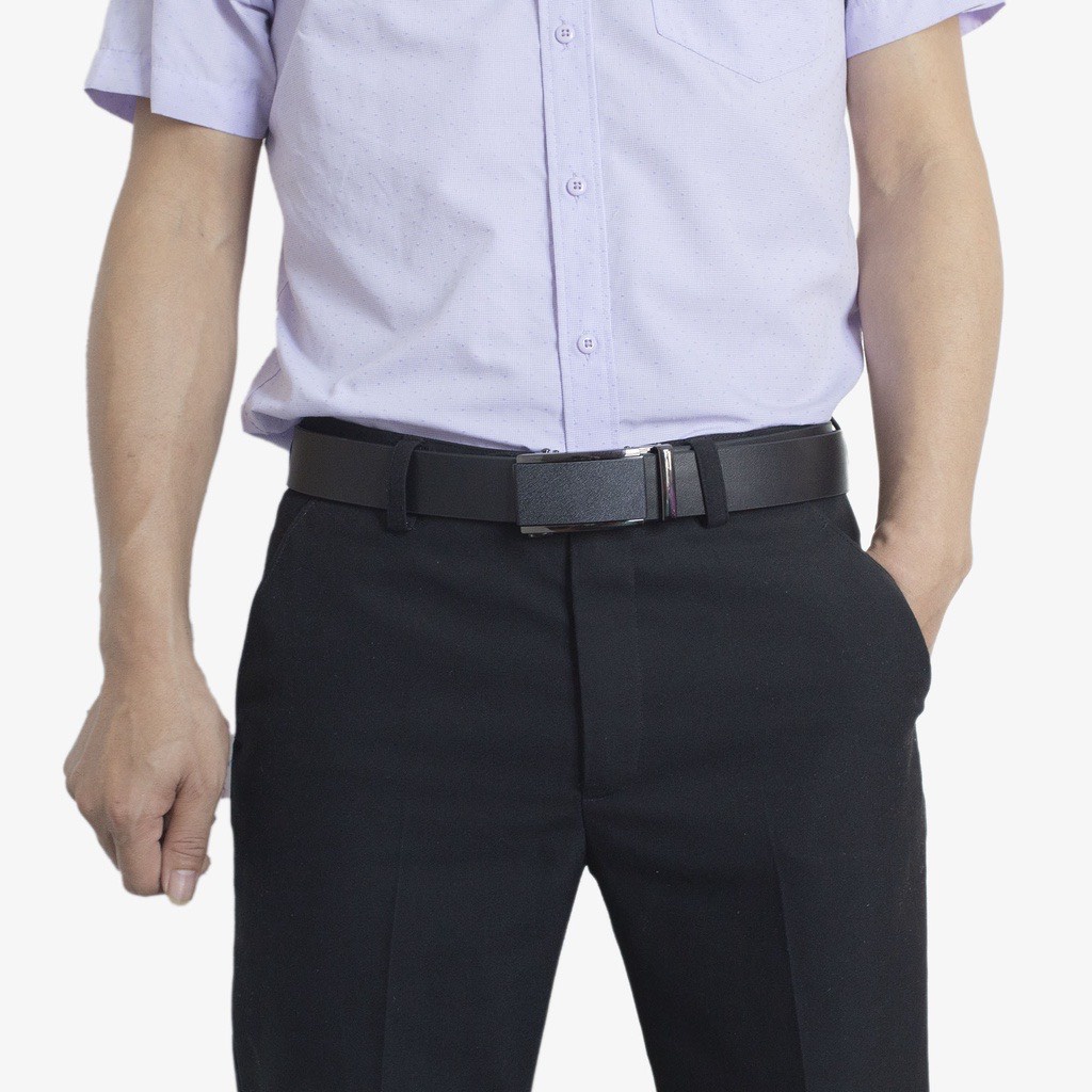 Thắt lưng nam da bò nguyên tấm TĐ01 màu đen khoá tự động nhiều mặt lựa - bảo hành 12 tháng