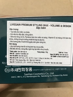 Sáp tạo kiểu cứng, mềm Livegain