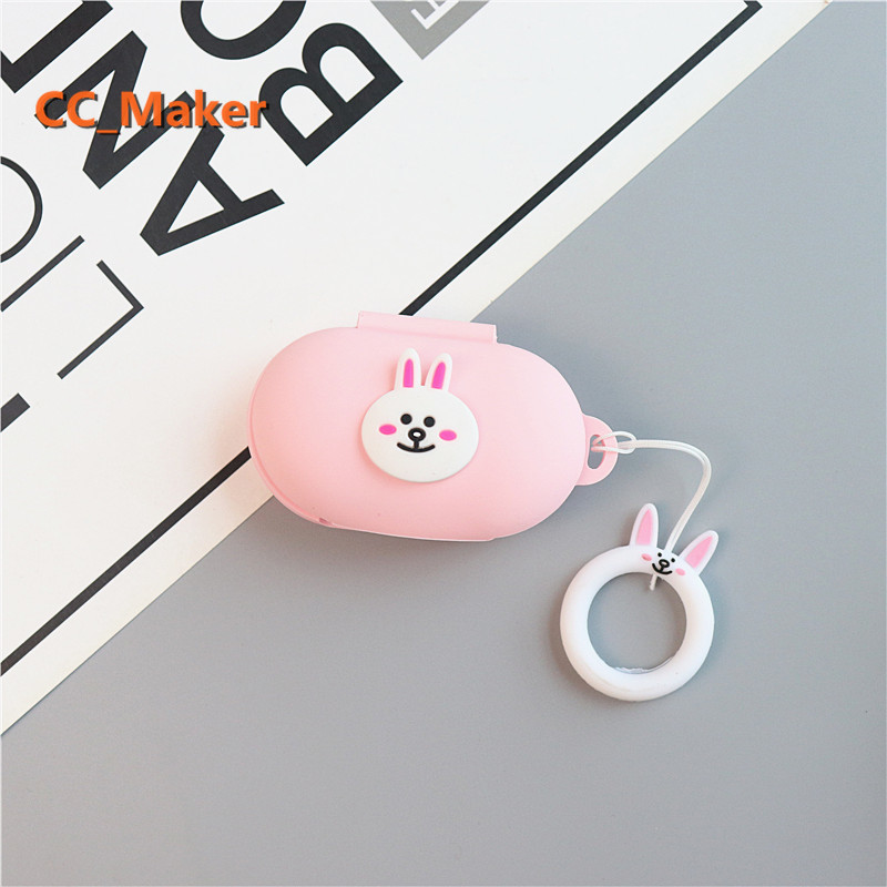 Case Silicone mềm hình hoạt hình gấu Brown thỏ Cony cho Samsung Galaxy Buds Plus