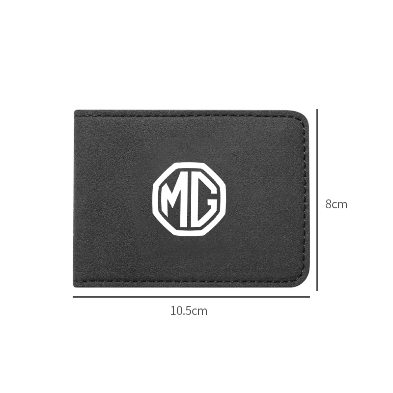 Ví Da Đựng Bằng Lái Xe Siêu Mỏng Màu Đen In Logo ID MG 3 5 6 7 MORRIS GS GT MG350 MG3SW ZS Tfs MG 3 5 6 7