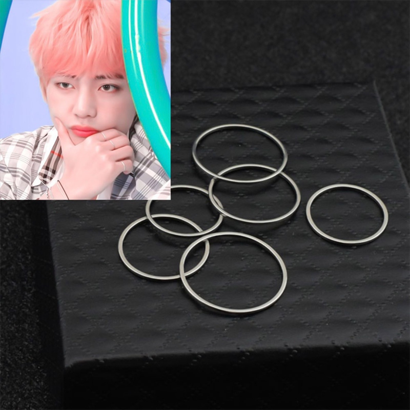 Nhẫn Kpop Bangtan Boys V bằng chất liệu thép không gỉ