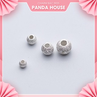 💖Charm bi bạc 925 họa tiết nhám xỏ ngang - Panda House