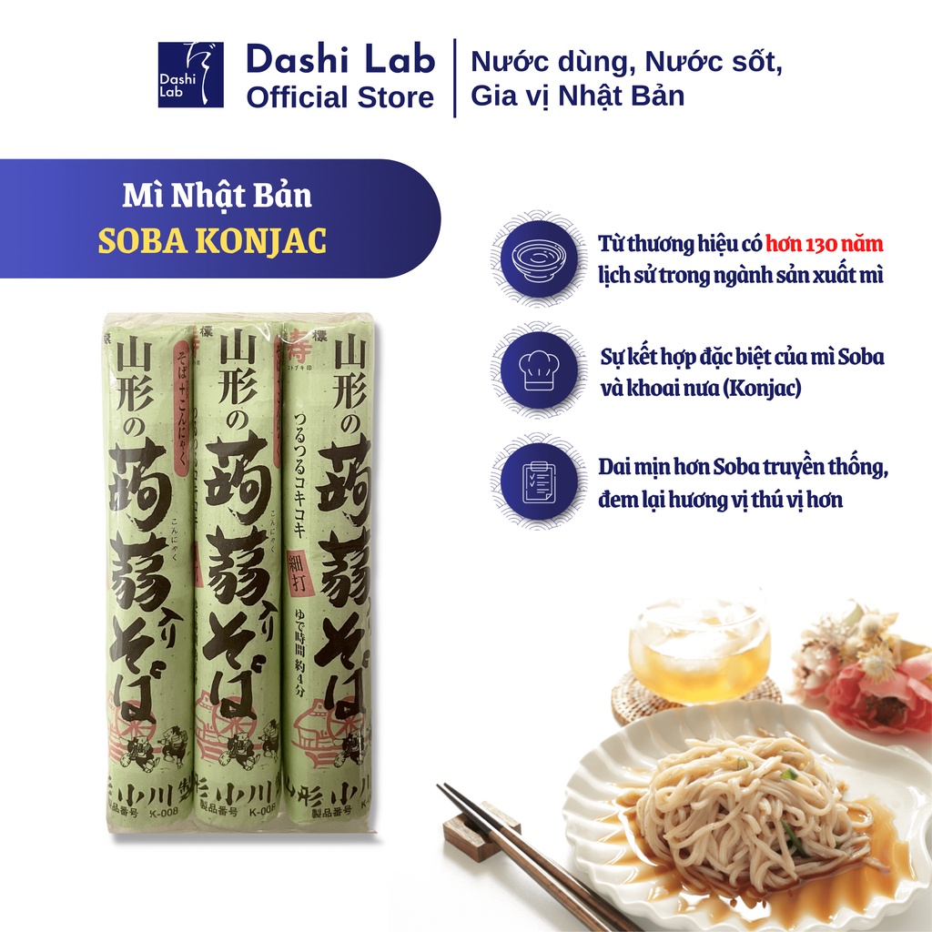 Mì Soba Kiều Mạch Konjac DASHI LAB Nhật Bản Tốt Cho Tiêu Hóa 450g