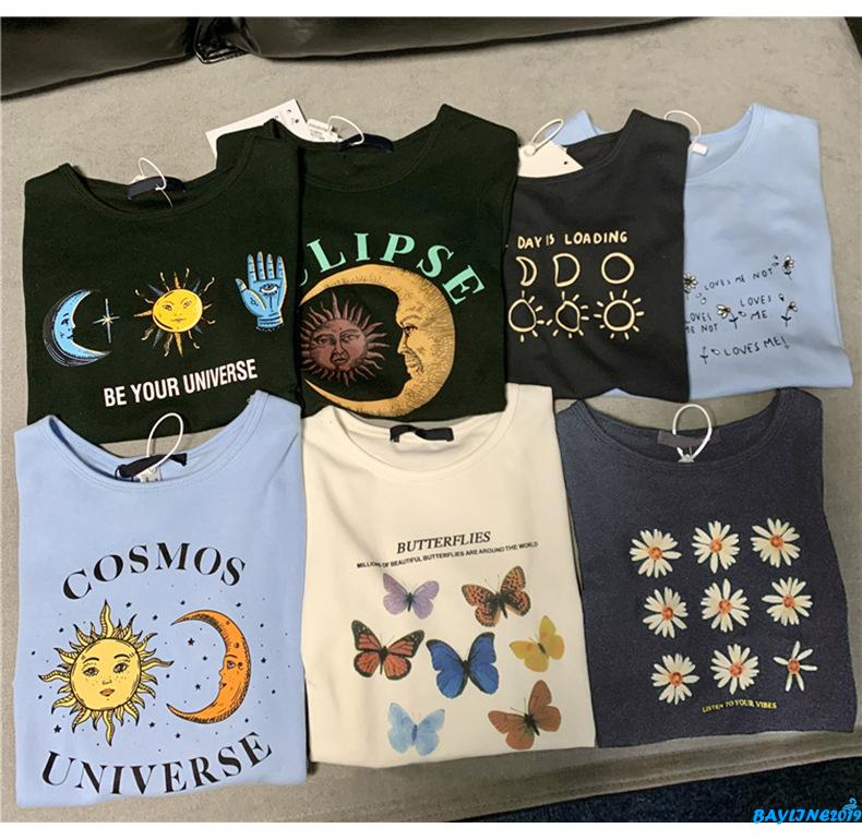 Áo Thun Nữ Ngắn Tay Cổ Tròn Thời Trang