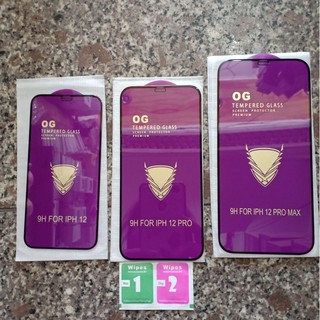 KÍNH FULL MÀN OG TÍM IPHONE 12/ 12PRO/ 12 PRO MAX