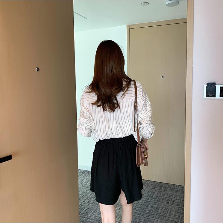 Áo Sơ Mi Nữ Dáng Rộng Họa Tiết Sọc Kiểu Dáng Mới