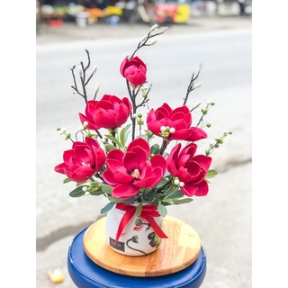Bình hoa mộc lan xốp 6 bông fg191022