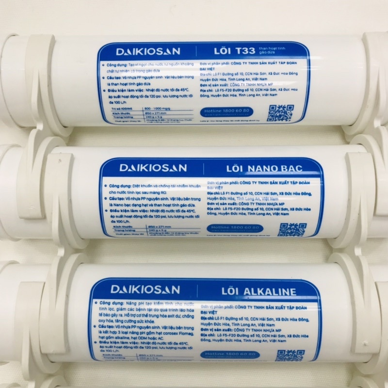 Bộ 5 lõi khoáng Đại Việt dành cho máy lọc nước RO-Daikiosan