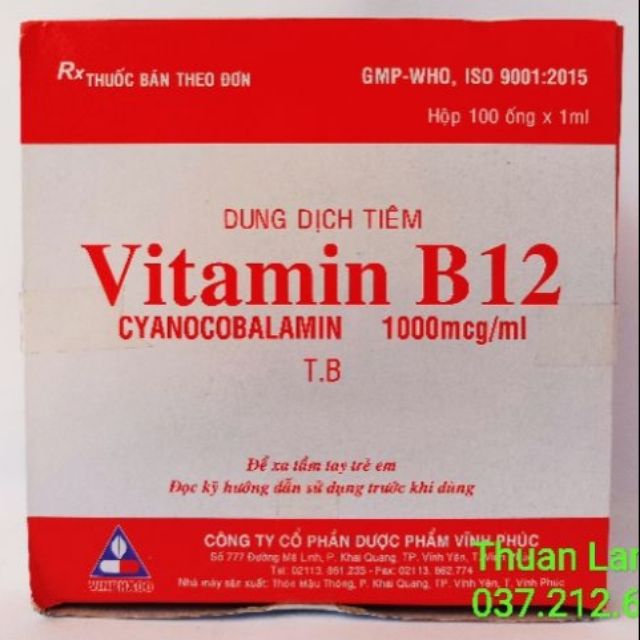 Vitamin B12 Dùng Giải Độc Cho Cây Trồng ống 1ml