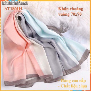 Khăn lụa vuông cao cấp- khăn choàng cổ lụa  AT1801