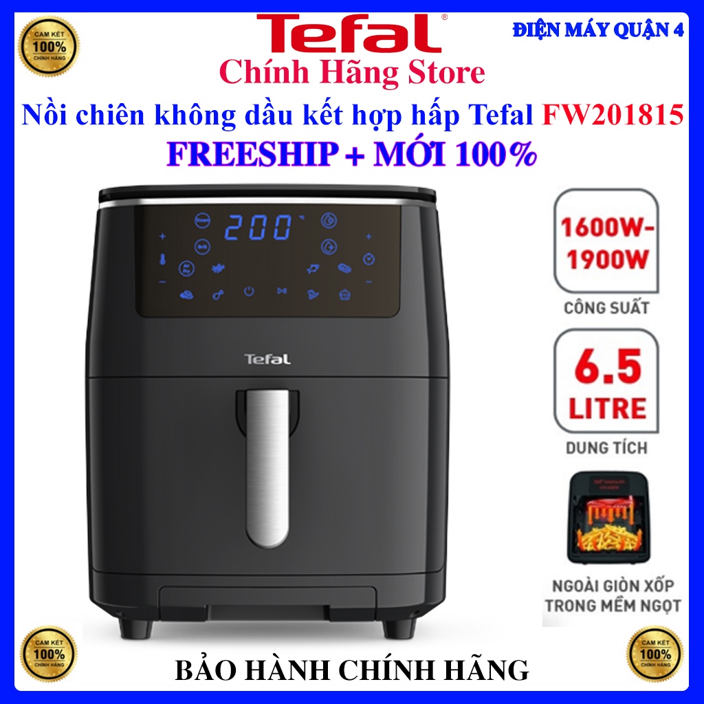 Nồi chiên không dầu kết hợp hấp Tefal FW201815 6.5 lít