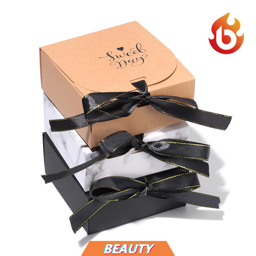 Hộp quà đựng kẹo bằng giấy Kraft đơn giản họa tiết vân đá DIY nhiều màu sắc sáng tạo cho bữa tiệc/lễ hội